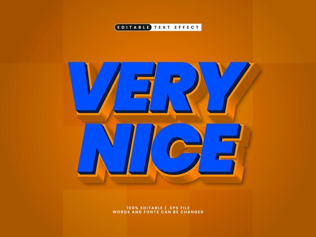 very nice editable text effect in simple and modern text style