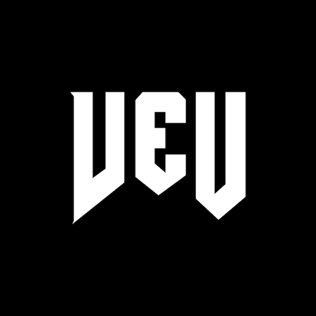 VEU letter logo design for technology company VEU logo design black and white color combination VEU logo VEU vector VEU design VEU icon VEU alphabet VEU typography logo design