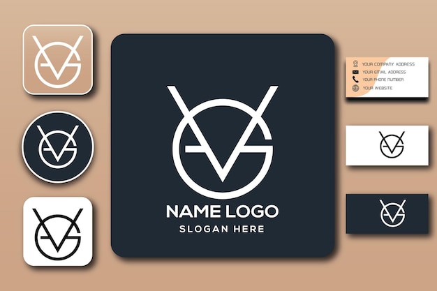 vg monogram logo template