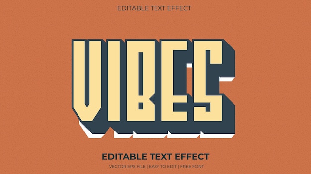 vibes editable text effect