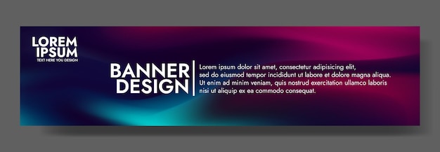 vibrant and dynamic abstract banner with a flowing blue wave