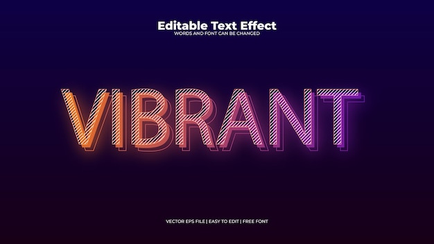 Vibrant dark blue editable text effect