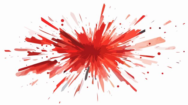 Vibrant Red Burst Abstract Vector Design Element