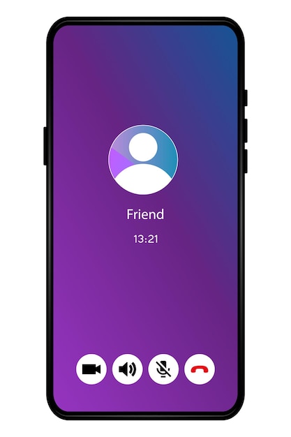 video call screen web user interface for conference chat with microphone and video icon and empty space for your imagevector illustrations