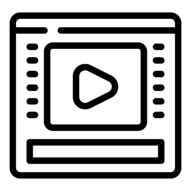 Video editing software interface with timeline and play button for content creation