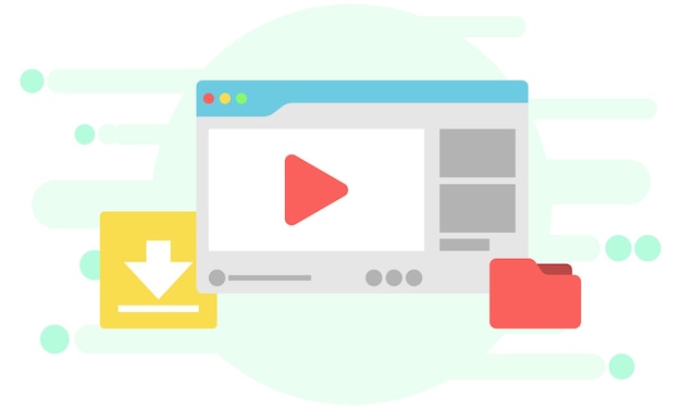 video player homepage on internet. stream videos and download videos on the internet