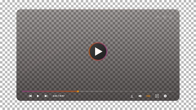 Video player transparent screen interface