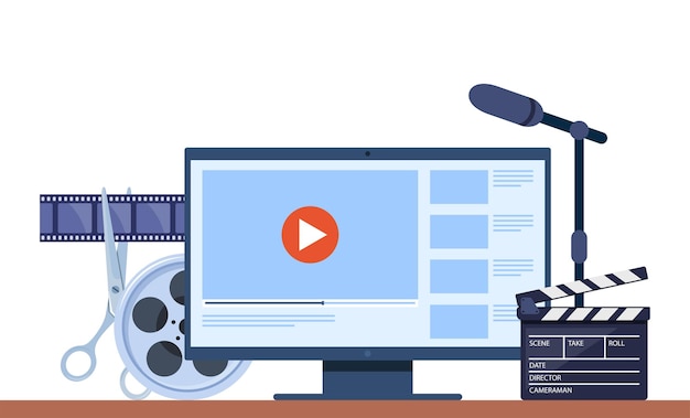 Video production concept Making visual content for social media Writing scenario