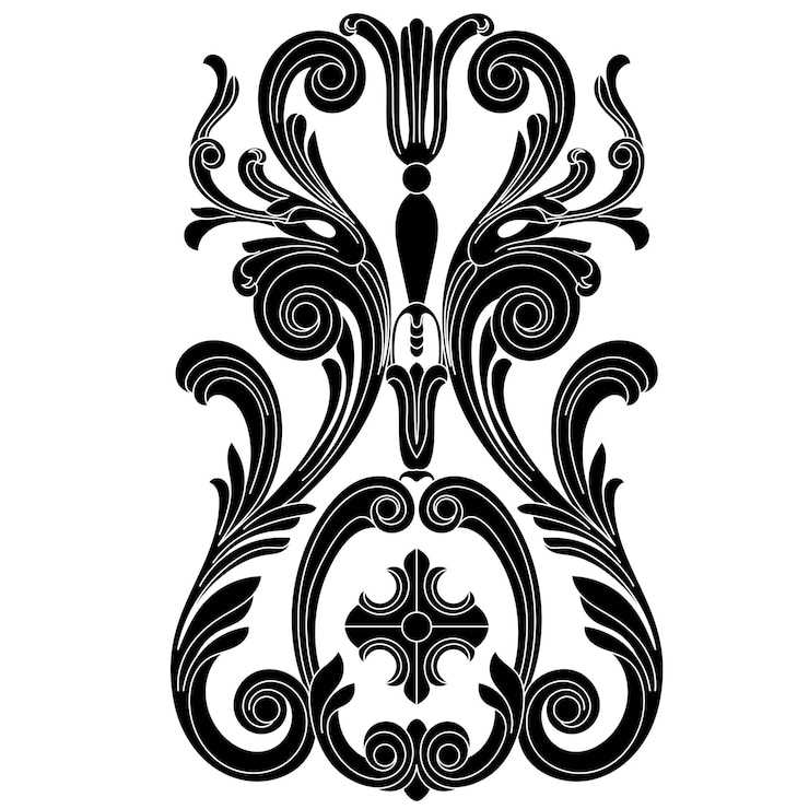 Vector vintage baroque ornament. retro pattern antique style acanthus. decorative design element. vector,
