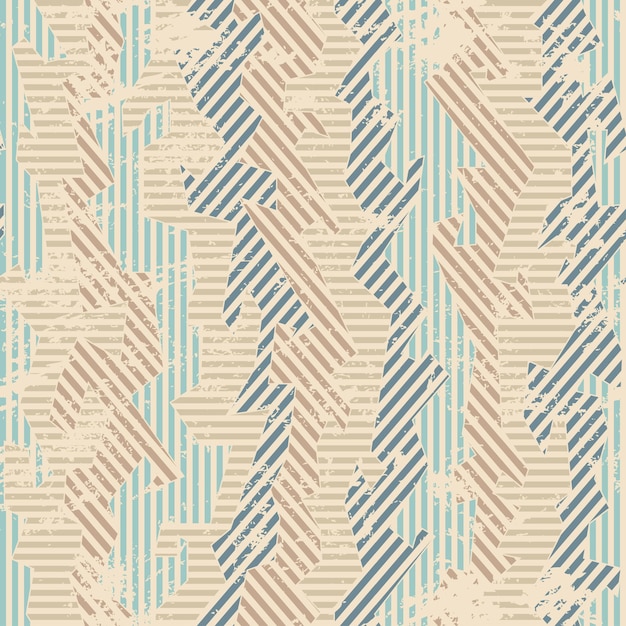Vintage fabric seamless patten with grunge effect