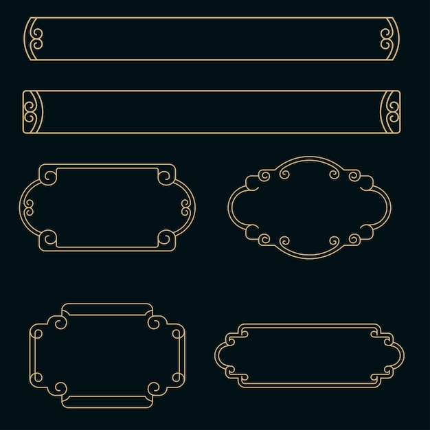 vintage label frame ornate labels in retro frames old style embellishments for product stickers j