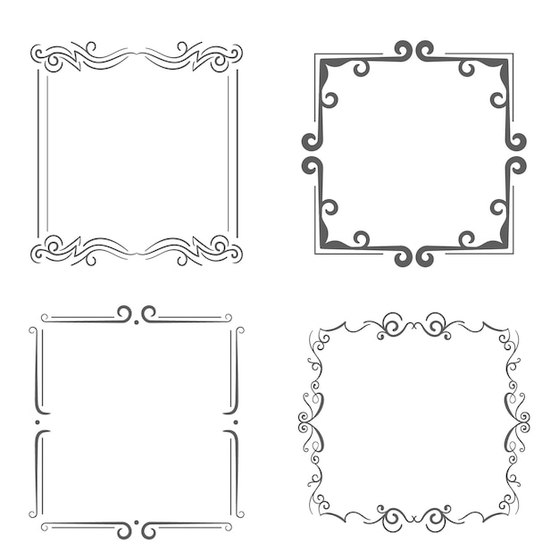 Vintage ornament frame Decorative border frames retro style divider Elegant vintage frame and wed