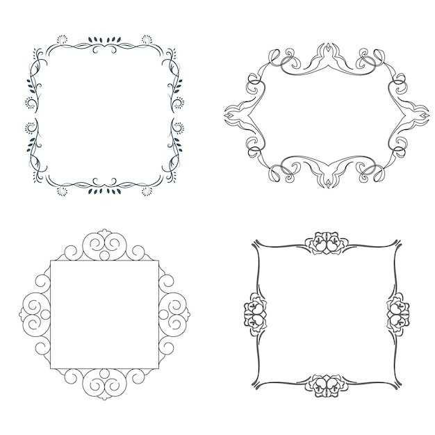 Vintage ornament frame Decorative border frames retro style divider Elegant vintage frame and wed