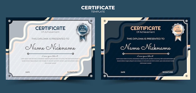 vintage pattern texture background set certificate template