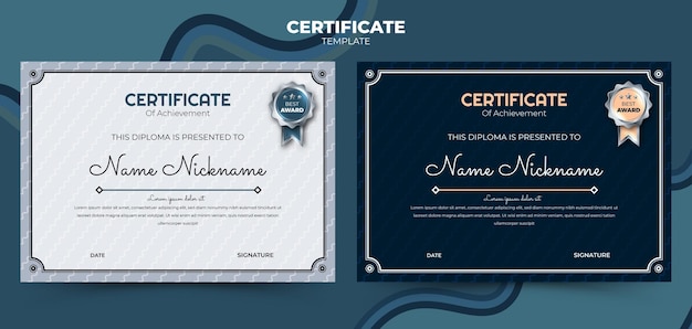 vintage pattern texture background set certificate template