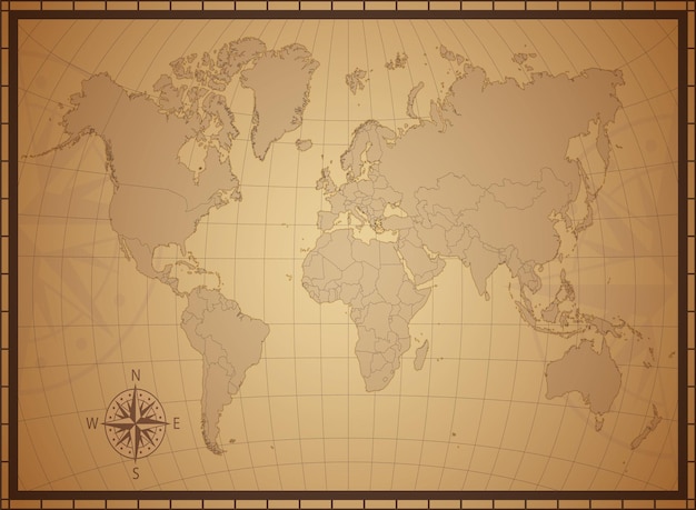 vintage world map