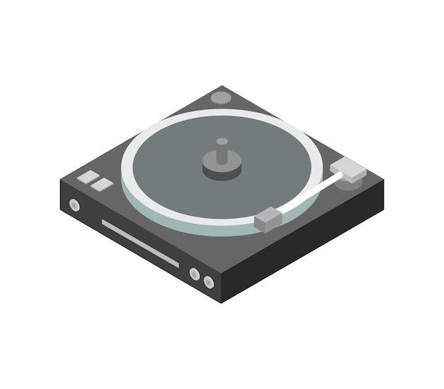 vinyl player isometric