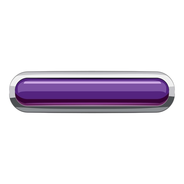 violet rectangular button icon cartoon illustration of rectangular button vector icon for web design