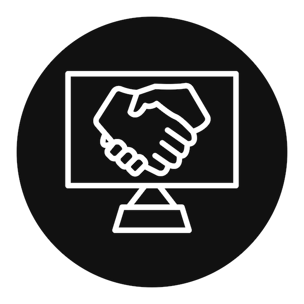 Virtual Handshake icon vector image Can be used for Remote Working