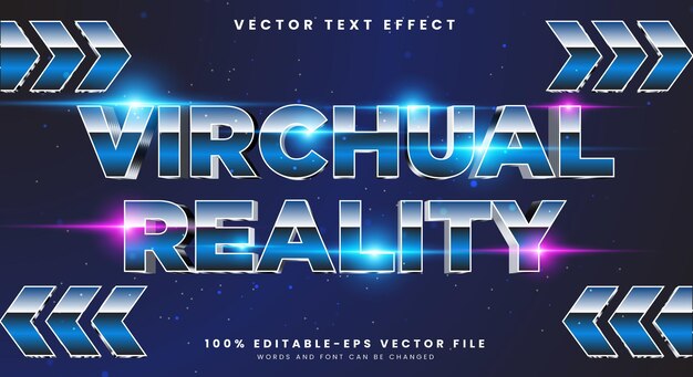 virtual reality 3d editable text effect template