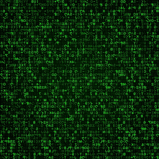Virtual reality, abstract green technology background