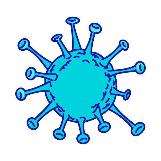 Virus semi flat color vector element