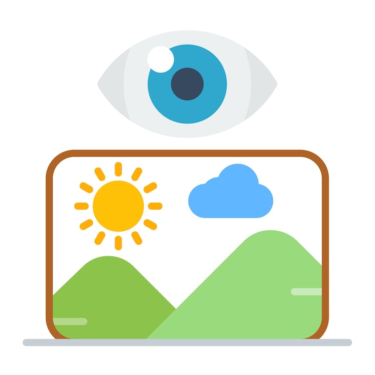 Vector visual acuity flat illustration