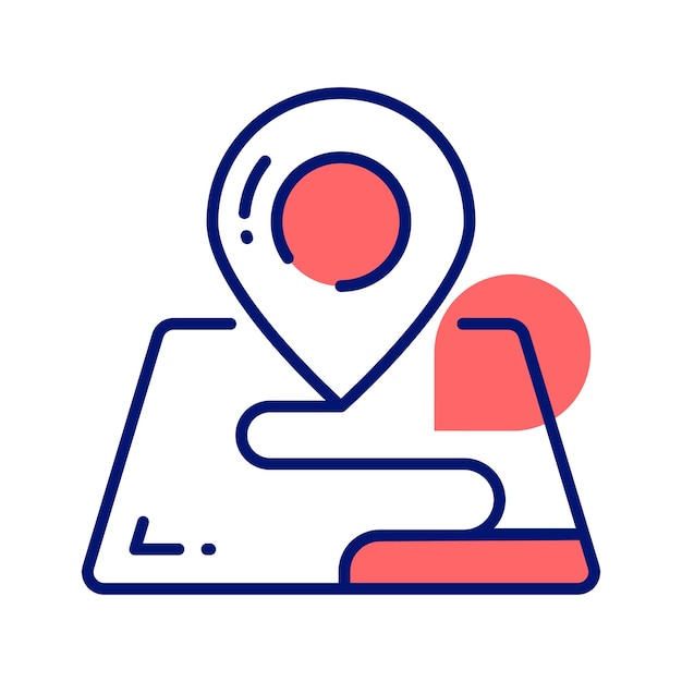 visually perfect icon of location map editable vector