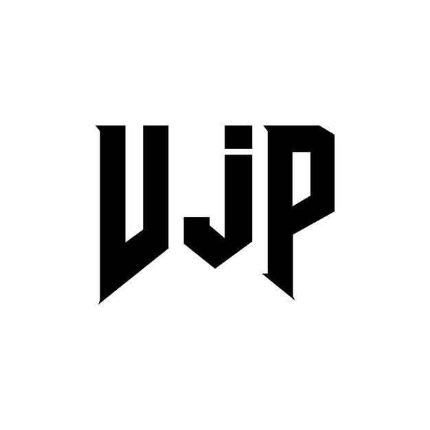 VJP letter logo design for technology company VJP logo design black and white color combination VJP logo VJP vector VJP design VJP icon VJP alphabet VJP typography logo design
