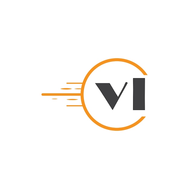 vl initial monogram logo with circle style design