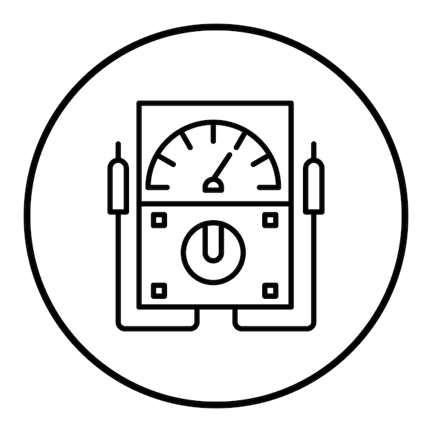 voltmeter icon vector image can be used for electric circuits