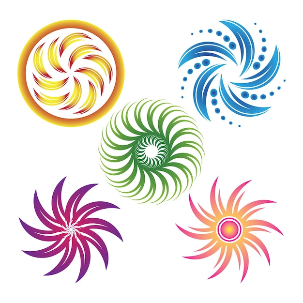 vortex symbol vector illustrator abstract icon logo template design vortex logo