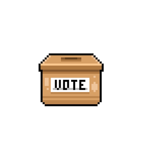vote box inbox in pixel art style