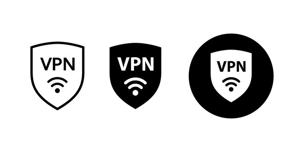 VPN icons set or Virtual private network icon