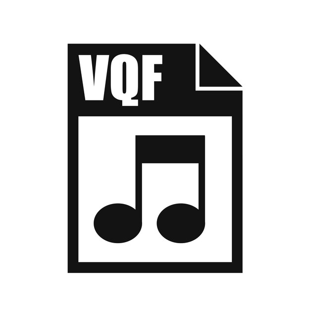 VQF File Icon Flat Design Style