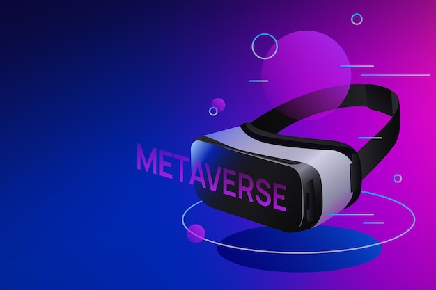 VR Goggles Purple Concept Metaverse Alternative Reality