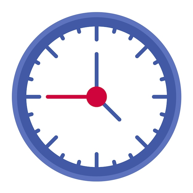 Wall Clock Flat Illustration