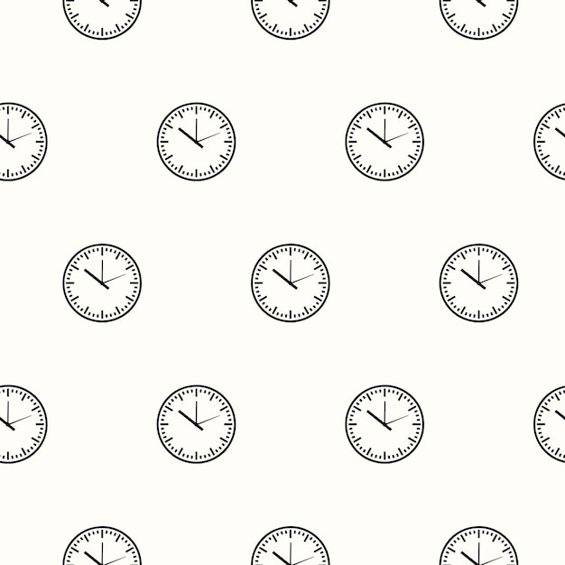wall clock seamless pattern design