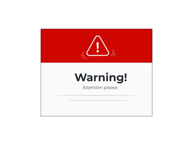 Warning and Message App Interface Elements Flat Vector Design for User Interfaces Alerts