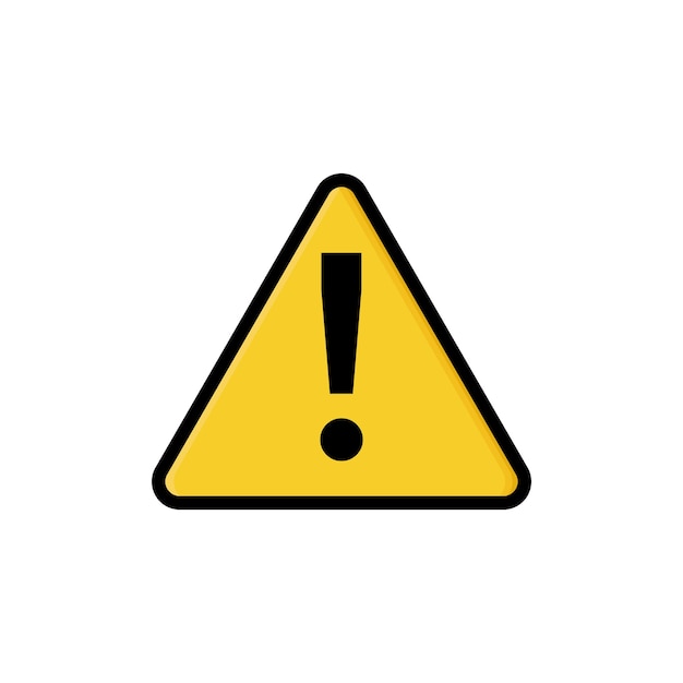 Warning Cartoon Vector Icon Illustration Symbol Object Icon Concept Isolated Vector Flat Cartoon Style flat design style
