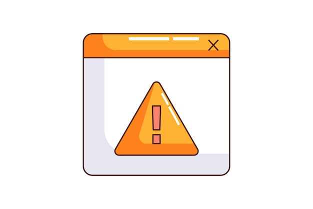 warning caution interface sticker design