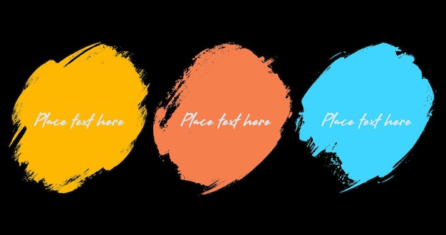 water color grunge brushstroke template set