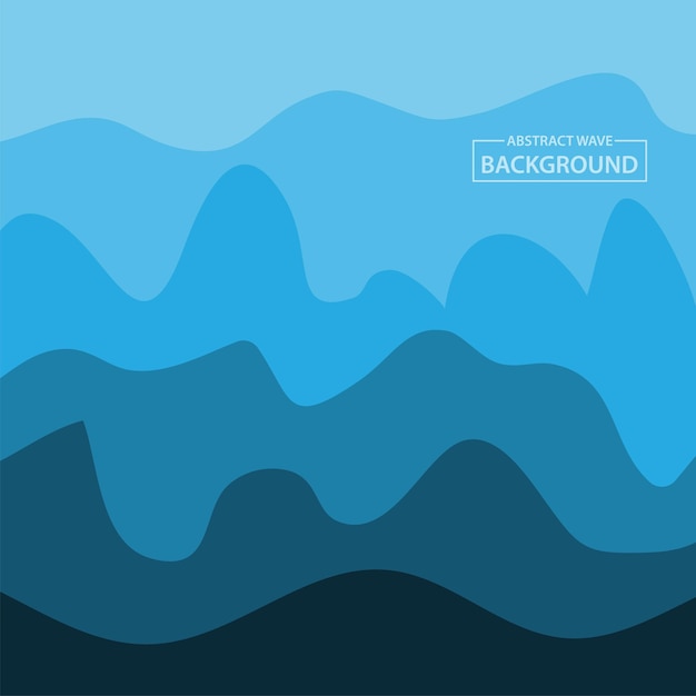 Water Wave Background Design Abstract Vector Blue Ocean Walpaper Template