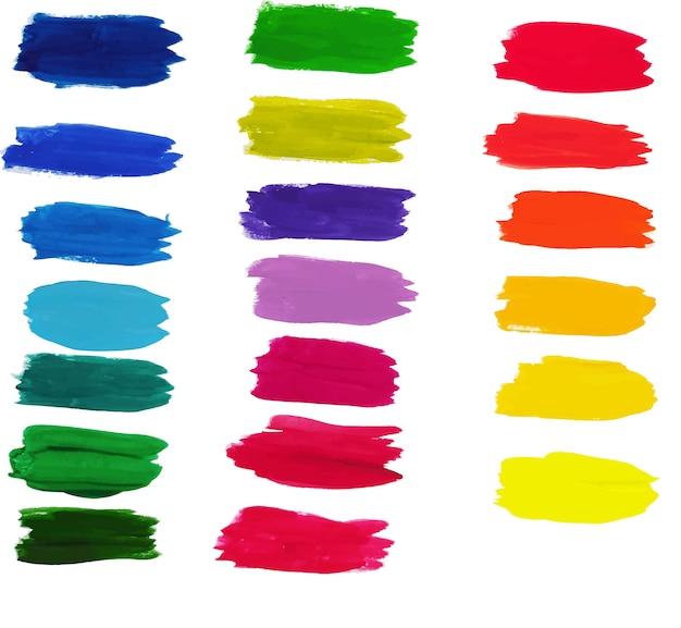 Watercolor  paint stains vector backgrounds set gouache Vector illustration
