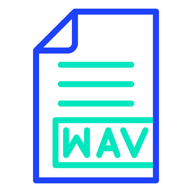 WAV Vector Icon Design Illustration