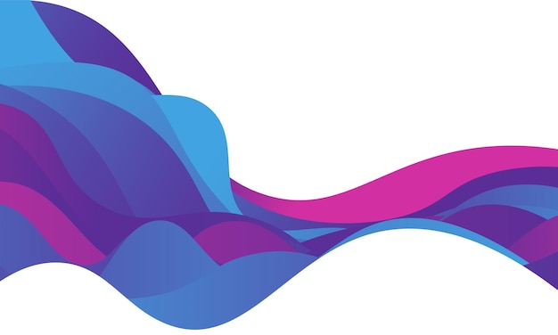 Wave Abstract Colorful geometric background Trendy gradient shapes composition Cool background design for posters
