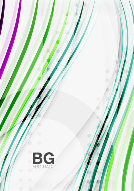 Wave lines abstract background Vector template background for workflow layout diagram number options or web design
