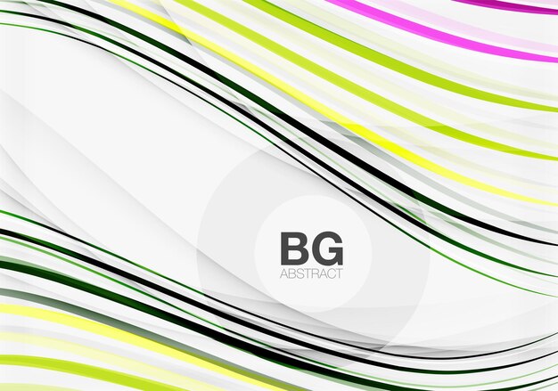 Wave lines abstract background Vector template background for workflow layout diagram number options or web design