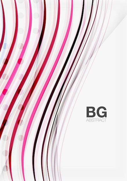 Wave lines abstract background Vector template background for workflow layout diagram number options or web design