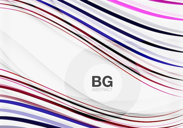 Wave lines abstract background Vector template background for workflow layout diagram number options or web design